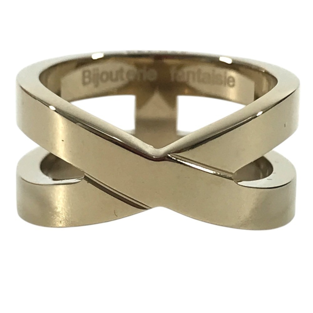 HERMES Ruban Accessory Fashion Scarf Ring Metal Men's Women's Gold